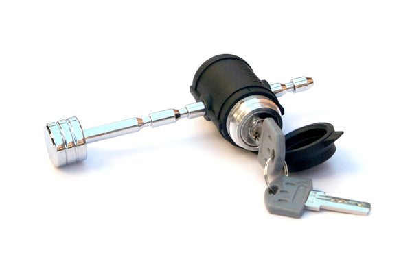 MaxxHaul Trailer Tongue Coupler Lock - Adjustable Trailer Tongue Pin, 1/4" Diameter, Fits 1" to 3" Latch-Type Coupler for RV, Truck Towing