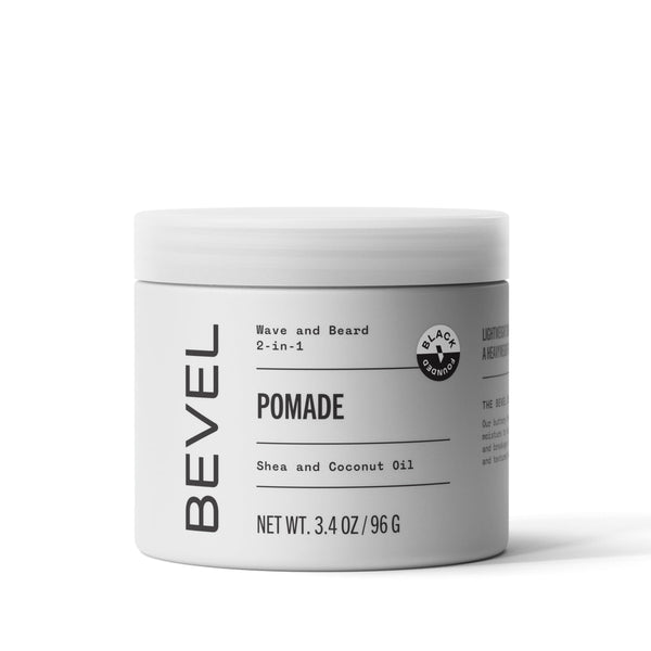 Bevel Beard Balm & Hair Pomade for Waves with Coconut Oil and Shea Butter, Locks in Moisture to Help Reduce Frizz and Breakage, Beard Care for