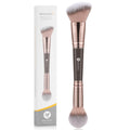 KINGMAS Foundation Makeup Brush, Premium Dual Concealer Bronzer Brushes Brown