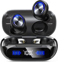 YIPUT Wireless Earbuds Bluetooth 5.3 Headphones 200 Hours Playtime with 2000Mah Charg Case,In Ear Headest Ip7Waterproof Noise Cancelling Built-In
