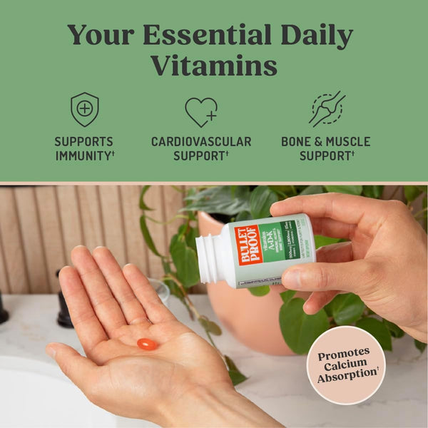 Bulletproof Vitamins A-D-K Softgels, 30 Count, Supplement for Heart, Bone Health and Immune Support 30 Count (Pack of 1) Softgels