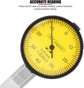 0 to 0.8mm Lever Type Test Indicator with Magnetic Base Set, 32mm Dial Diameter with Rotating Bezel and 200mm Flexible Adjustable Arm