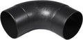 POWERTEC 70105 4" Elbow Dust Hose Connector, Black, 4", 90 Degree Elbow