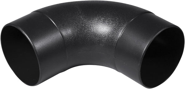 POWERTEC 70105 4" Elbow Dust Hose Connector, Black, 4", 90 Degree Elbow