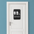 Self-Adhesive Business Restroom Sign,Ada Compliant Braille Unisex Bathroom Sign,Public Restroom Sign,Size: 9" X 6"(Unisex Handicap).