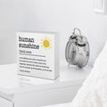 Sunshine Gifts Desk Sign Wooden Box Sign Table Decoration White White0377