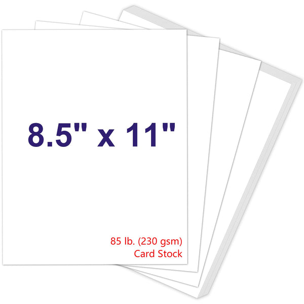 White Cardstock 8.5 x 11, 230gsm Cover Cardstock Paper, 85 Lb Heavy Card Stock for Printer, Card Stock Paper for Invitations, Scrapbooking,