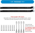 1" x 4ft Battery Tie Down Straps for Boats,Battery Hold Down with Cam Buckle,Stainless Steel Bracket and SS Screws Used for Cooler,Battery