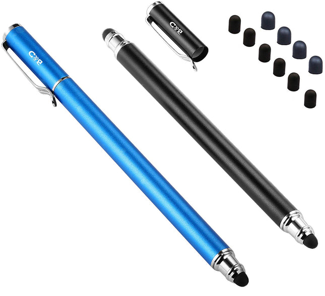 (2 Pcs)[0.18-inch Fine Tip ] Stylus Touch Screen Pens 5.5" L Perfect for Drawing Writing Gaming Compatiable with Apple iPad iPhone Samsung Tablets