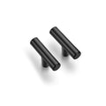 Ravinte Matte Black Cabinet Pulls Cabinet Handles Single Hole 10 Pack | 2 Inch Length, Stainless Steel, Round T Shape Bar, Modern Style, Kitchen