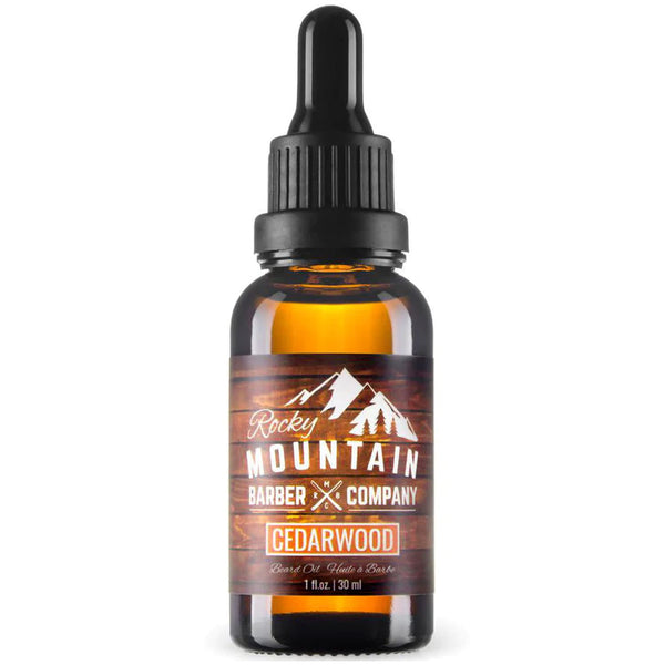 Rocky Mountain Barber Company MenÃ¢ÂÂS Cedarwood Beard Oil - Featuring Grapeseed Oil, Coconut Oil, Argan Oil and Real Cedarwood Essential Oil
