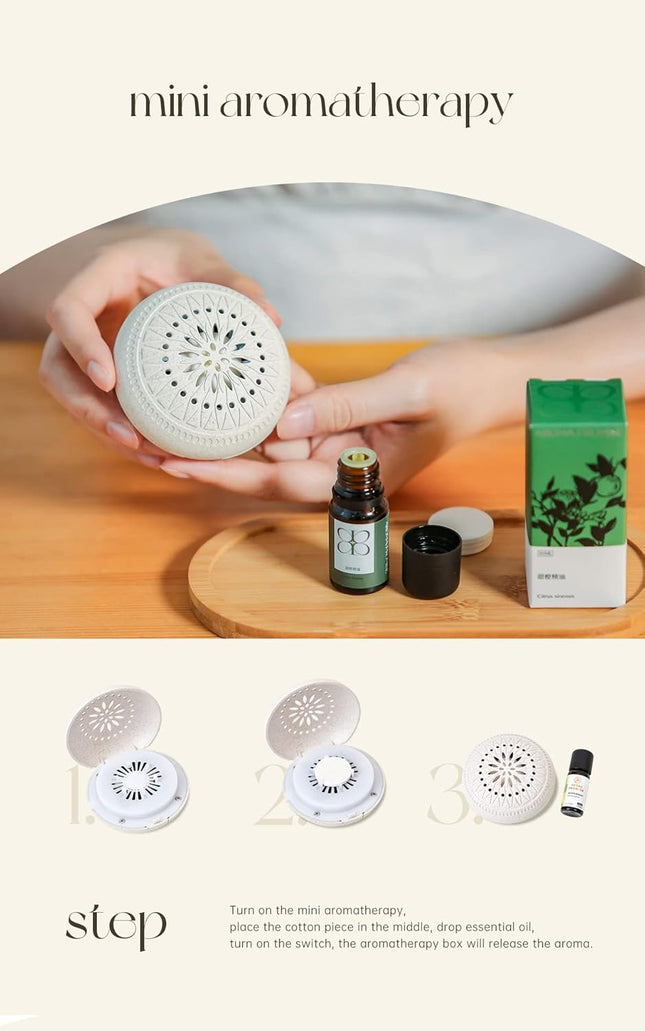Mini Diffuser Desk Diffuser for Office Mini Essential Oil Diffuser Waterless wit