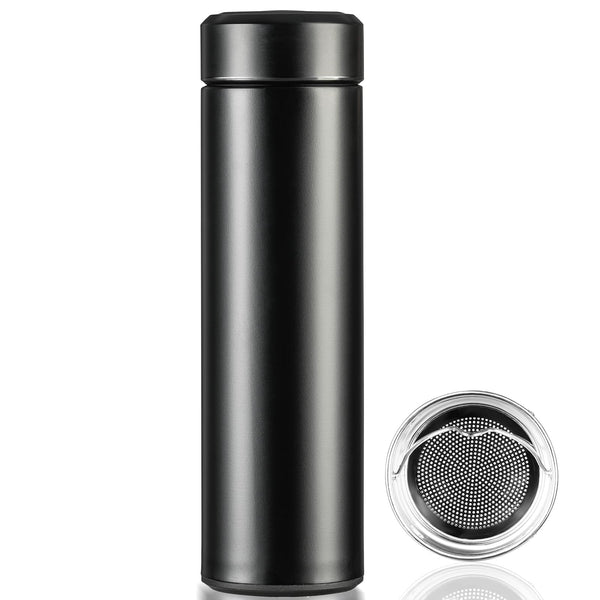 PARACITY Insulated Water Bottle, 15 oz Stainless Steel Water Bottle, Black