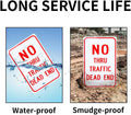 Large No Thru Traffic Sign, Dead End Sign, 18"X 12" .040 Rust Free Aluminum Ã¢ÂÂ Reflective, UV Protected and Weatherproof