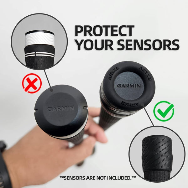 ARYZE Golf Club Sensor Covers – Durable Protection, Compatible with Garmin Approach CT10, Arccos Smart Sensors, Golf Pad Tag, and Other GPS Club