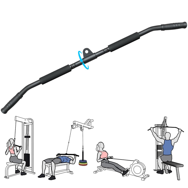39.4'' Lat Pull Down Bar with Swivel, Non-Slip Lat Pulldown Attachments for Cable Machine LAT Pull Down Machine, Lat Pulldown Bar Cable Machine