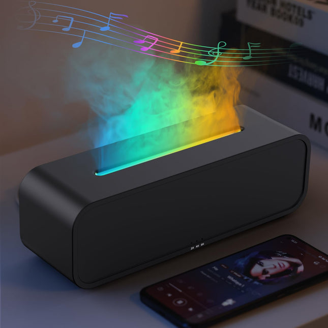 Essential Oil Diffuser, Music Sync Fire Flame Aromatherapy Diffuser, 250Ml Cool 