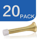HOMOTEK 20 Pack Spring Door Stopper with Rubber Bumper 3-1/8" Flexible Spring Heavy Duty Wall Door Stop Low Mounted Door Bumper for Home (Bright
