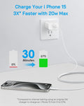 I Phone 16 15 Charger Fast Charging - 20W PD Fast Charger Block with 6Ft USB C Cable for I Phone 16/15 Series, I Pad Pro/Air/Mini, Galaxy S23,
