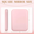 Kakuje Compact Mirror, 1X/3X Magnification LED Pocket Mirror with Nternal BIattery, Mini Mirror for Purse, Pocket,Travel and Present (Pink)