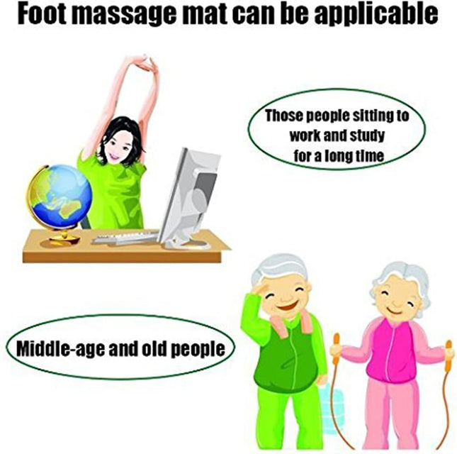 Reflexology Foot Massage Mat, Acupressure Stone Massager for Feet, Home Health C