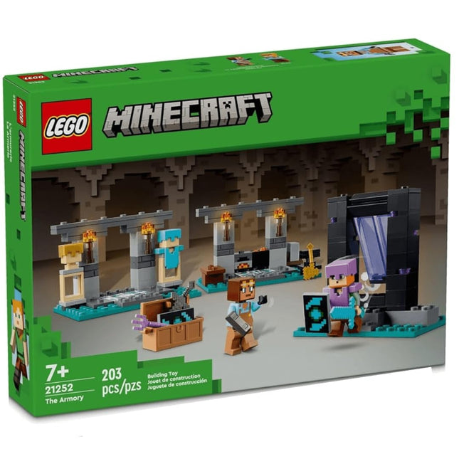 LEGO Minecraft the Armory Building Set, Includes Popular Minecraft Figures Alex 