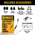 DEWALT Heavy Duty Neckband Bluetooth Earbuds, Wireless Bluetooth 5.2 Headphones W/Microphone, Lightweight Comfort, IP56 Waterproof, Deep Bass