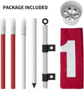 THIODOON Golf Flagstick 6ft Golf Flag and Cup for Yard Pro Detachable Golf Hole Cup and Flag for Driving Range Backyard Upgrade Anti-Rust Glass