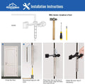 HOMOTEK 2 Pack Hinge Pin White Door Stopper,Adjustable Deluxe Heavy Duty Door Stopper 2-1/2"X1-3/4Ã¢ÂÂ,With White Rubber Bumper Tips