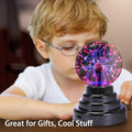 Plasma Ball/Light/Lamp, Static Electricity Globe Electric Lightning Ball, Touch Sensitive, USB Powered, Amazing Gift for Parties, Birthday and