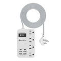 6 USB Travel Power Strip,4 Outlets,5Ft Extension Cord,Surge Protector,13A | 2 USB C,6 USB Charging Station,5Ft Braided Extension Cord,Surge