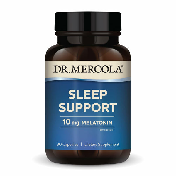 Dr. Mercola Sleep Support with Melatonin, 10 mg Melatonin Per Serving, 30 Servings (30 Capsules), Dietary Supplement, Supports Healthy Sleep and