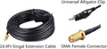 75 ohm FM Antenna, Outdoor Antenna WiFi Stereo TV Indoor, 1.5m SMA-Male Connector Magnetic Transmitter Cable, 16.4Ft Extension Cable with 6pcs