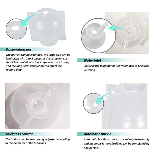 Air Layering pods, Reusable Plant Rooting Device Plant Rooting Grow Box High Pressure Propagation Ball Grafting Device Botany Root Controller