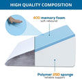 Sasttie Wedge Pillow, 12 Inch Memory Foam Bed Wedge Pillow for Sleeping, Acid Reflux, Back Pain, Post Surgery, and Snoring, Designed with Washable