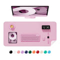 Desk Pad, 30" x 14" PU Leather Non-Slip Desk Mat Large Mouse Pad for Desktop, Waterproof Laptop Computer Writing Mat for Office, Home, Work,