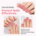 Modelones Nail Strengthener and Growth, Pink Purple Nail Polish Repair A A1 Pink Purple