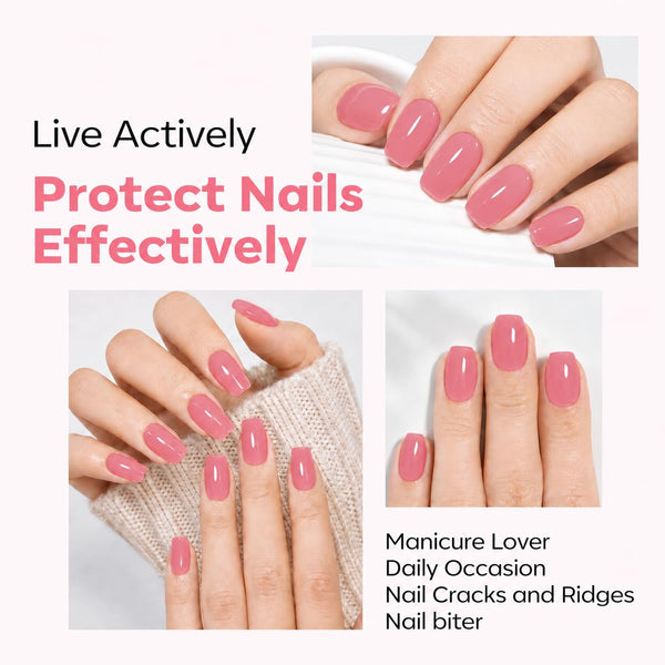 Modelones Nail Strengthener and Growth, Pink Purple Nail Polish Repair A A1 Pink Purple