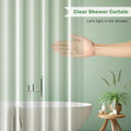 UFRIDAY Clear Shower Curtain Liner 72 x 75 inch, PEVA Bath Curtain for Home and Hotel, Extra Long Shower Curtain with 5 Magnets Bottom Clear 72"W