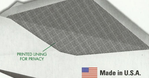 Mead 0 Envelopes, Letter Size, 4-1/8" x 9-1/2", Security Printed Lining for Privacy, Gummed Closure, Windowless, White All-Purpose for Home &