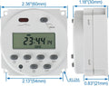 Baomain Time Switch Relay,Digital LCD Programmable Timer,110V AC Input,200-250V 16A Output,28 Programs Daily/Weekly Schedule,CN101A for Lighting