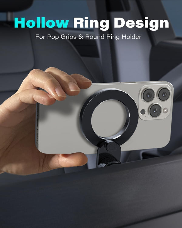 1Zero for Magsafe CD Phone Holder for Car [17 Strong Magnets] Magnetic CD Player Phone Mount, Hollow Socket CD Slot Phone Mount for iPhone 17 16