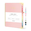 Forvencer Academic Planner 2026-2027, Hardcover Calendar Planner Weekly & Monthly, July 2026 - June 2027, 6" x 8", Daily Agenda with Tabs, College