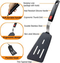 Silicone Spatula Turner, 4-Pack Spatulas 600Â°F Heat Resistant Set for Nonstick Cookware, Kitchen Cooking Utensils BPA Free Rubber Egg, Crepe,