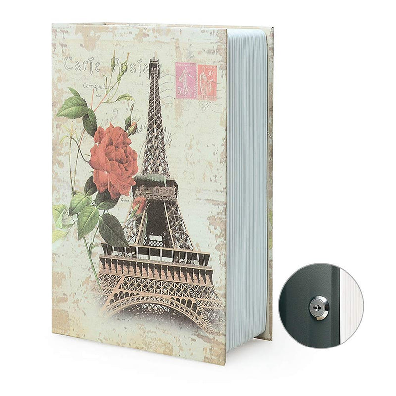 Small Sized Diversion Book Safe Storage Box, Dictionary Secret Safe Can with Security Combination Lock/Key, Diversion Book Hidden Safe (Key,