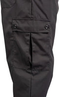 KNG Black Baggy Cargo Chef Pants for Men and Women – Drawstring Waist Large Black
