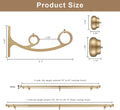 Modern Double Curtain Rods, Warm Gold Curtain Rod 72-144 Inch Length Drapery Rods with Simple Decorative End Caps 1 Inch Front and 5/8 Inch
