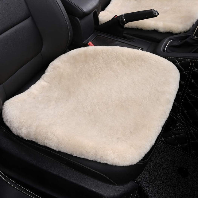 Genuine Sheepskin Car Seat Cushion Natural Fur Wool Seat Cover for Cars Trucks SUV Soft Comfort Office Chair Protector P