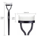 Eyelash Comb MSQ Eyelash Separator Tool Arc Designed Lash Brush Separator With Cover Lash Comb for Eye Makeup Brush Mascara Clump Remover Black