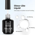 Beetles Gel Polish 9 in 1 Gel Nail Glue for Clear Acrylic Nail Tips | 2Pcs 15ml Long Lasting Nail Gel Kit for False Nails Tips, Base Blooming Nail
